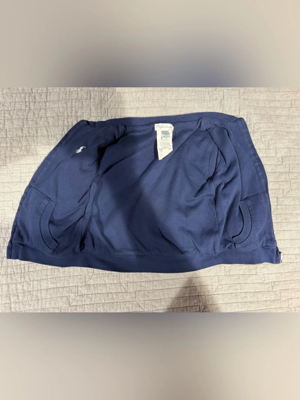 Ralph Lauren Kids Navy & White Striped Zip-Up Hoodie